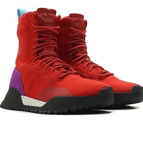 Adidas AF 1.3 Primeknit Boots Scarlet Red Sock 8 - Picture 3 of 16